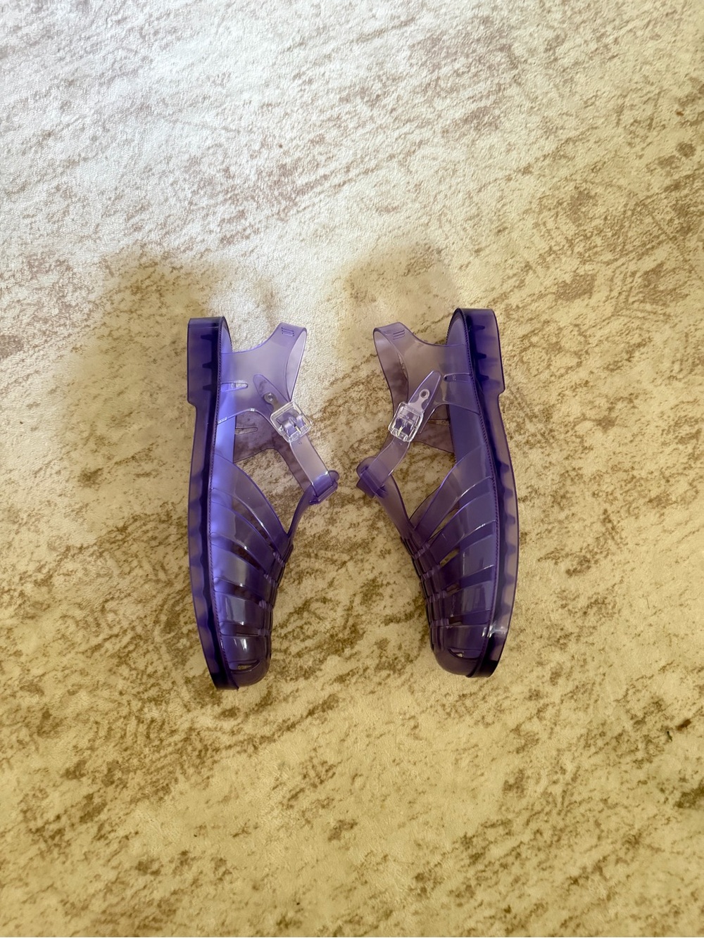 Melissa Possession Lucid Jelly Flat Closed Toe Sandals 8 Purple - Picture 4 of 6